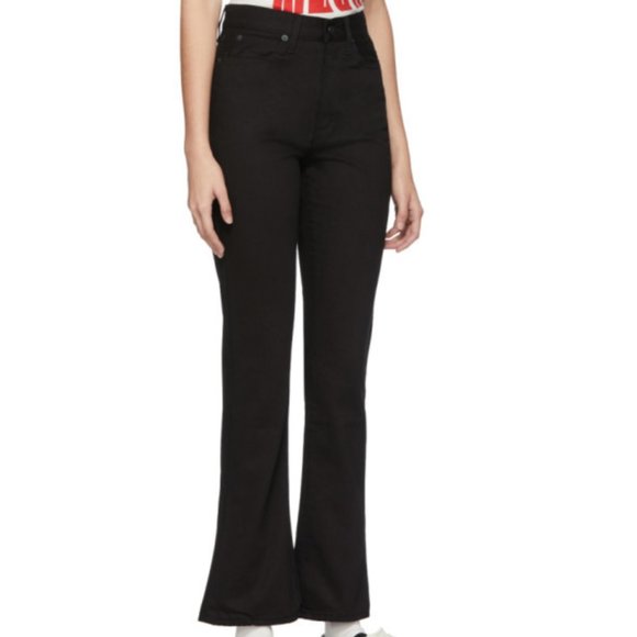 SLVRLAKE Charlotte Fit And Flare 70s Boot Cut Jeans - Picture 2 of 14